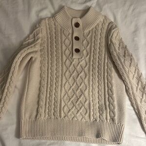 Kids's Cable Knit Sweater - Cream